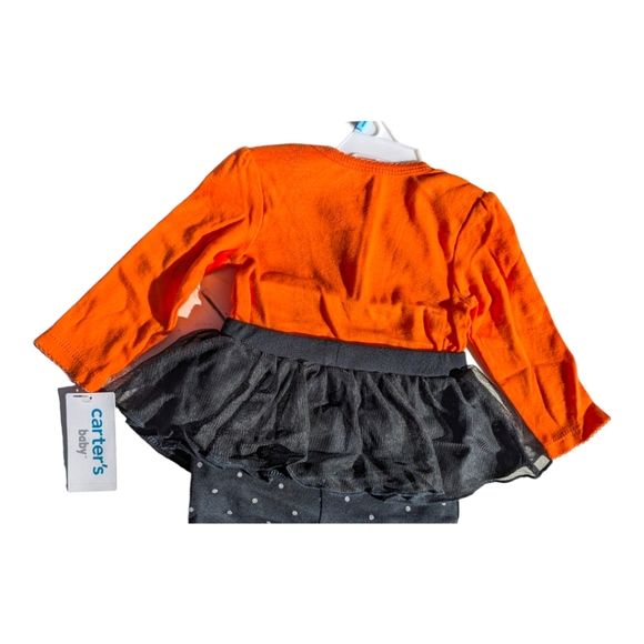 Carter's Girls 6M Fab-Boo-lous Graphic Halloween set onesie and tutu - Picture 4 of 6